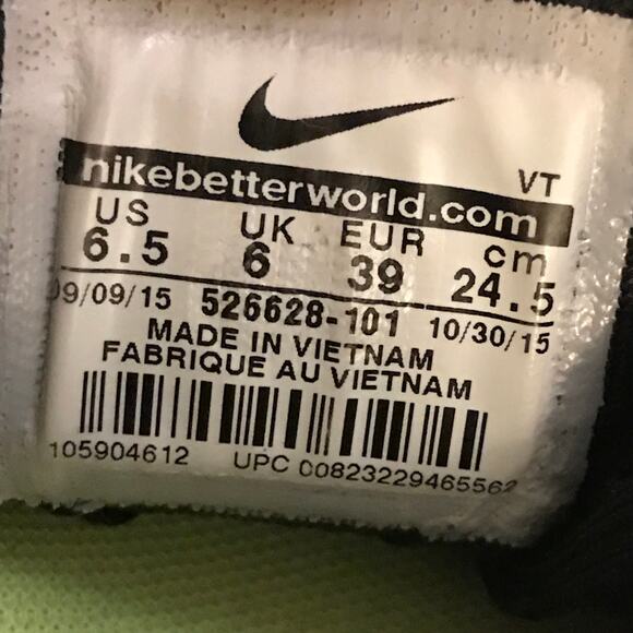 Nike Flyknit Racer Oreo Mens 6.5 Women's 8 Black Athletic Running Shoes Sneakers - Picture 6 of 7